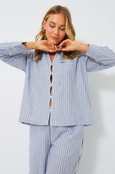 Blue Bree Binding Sleepwear Set